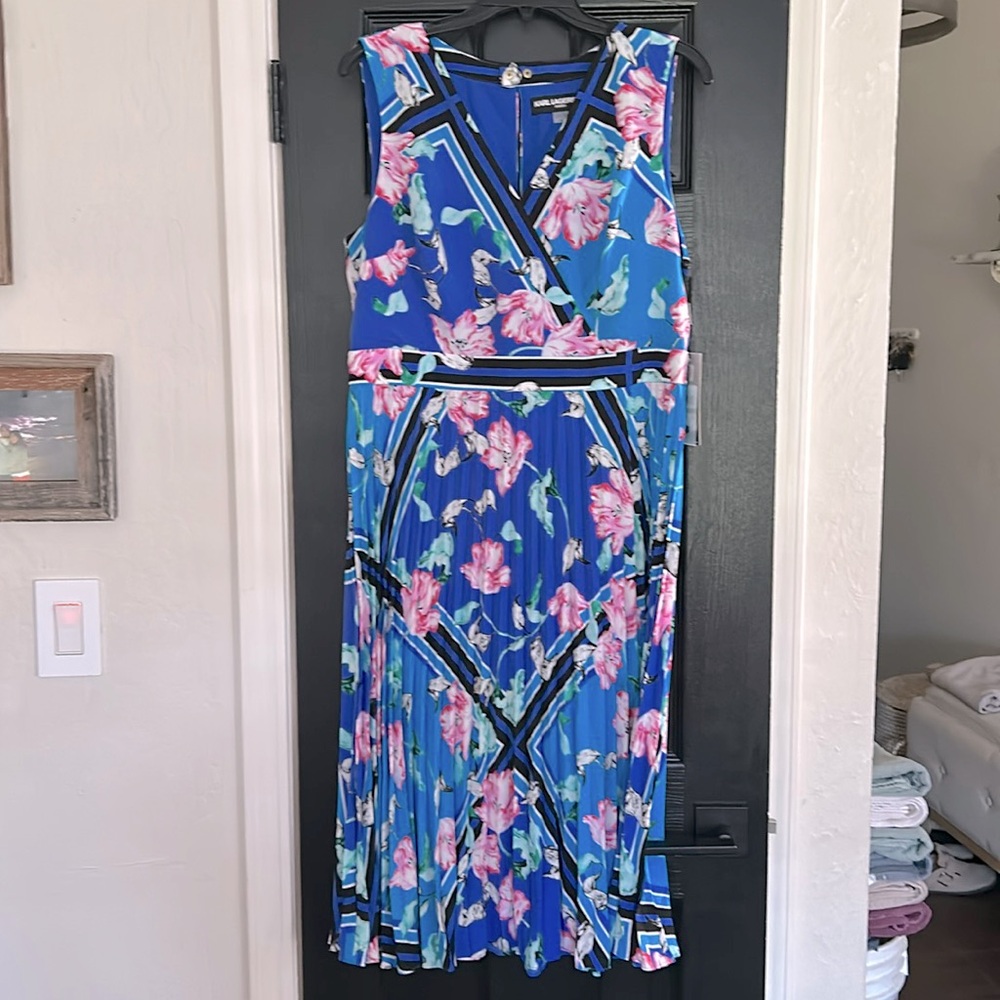 Karl Lagerfeld pleated chiffon dress